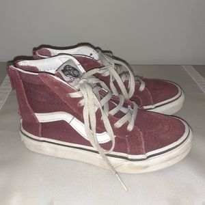 Vans sk8 hi tops maroon READ DESCRIPTION